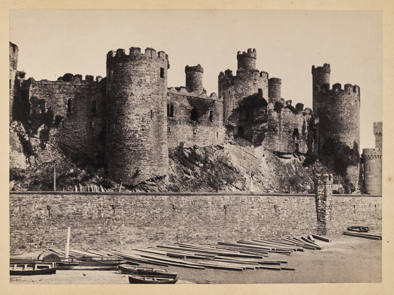Conway Castle från bäcken av Francis Bedford