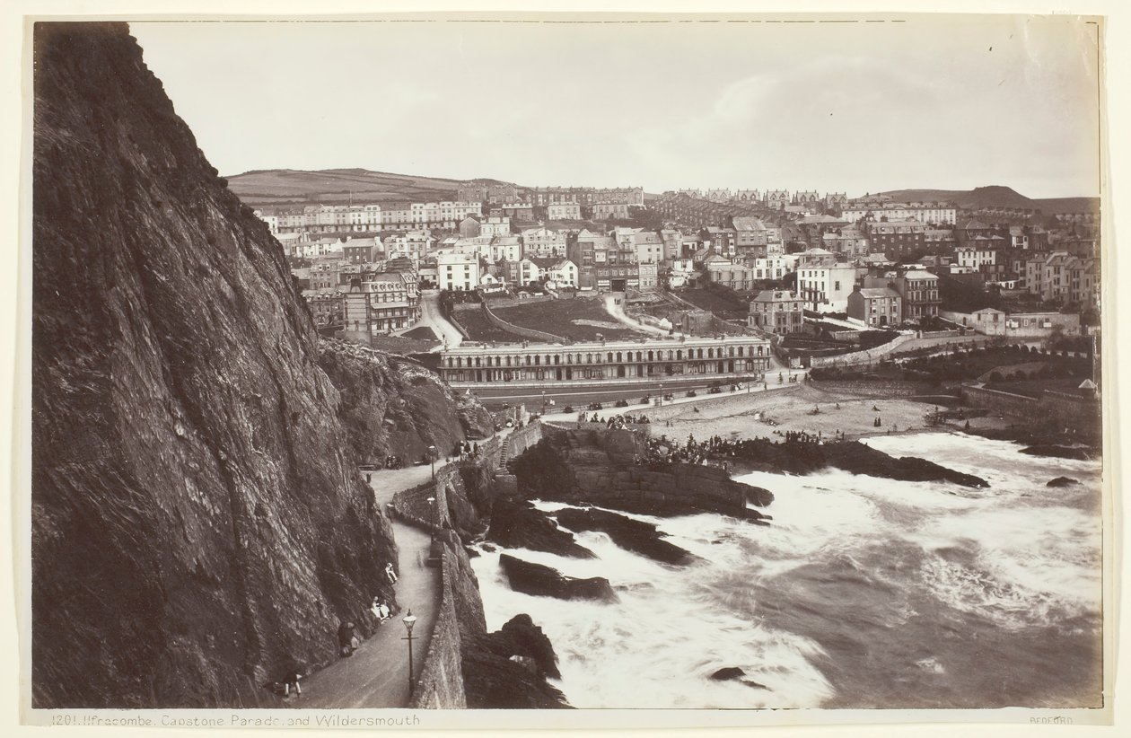 Ilfracombe, Capstone Parade och Wildersmouth, 186094. av Francis Bedford