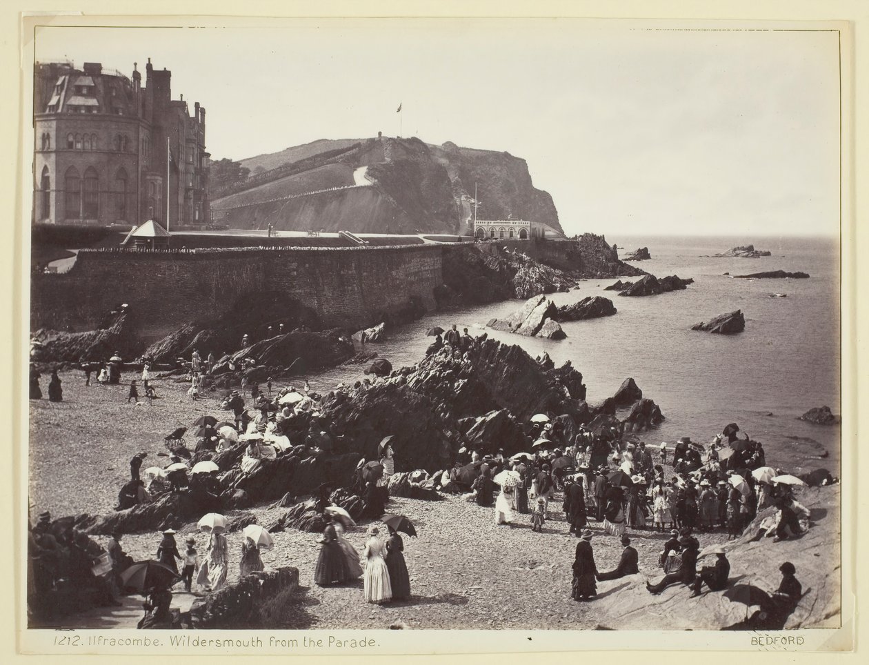 Ilfracombe, Wildersmouth från paraden, 186094. av Francis Bedford