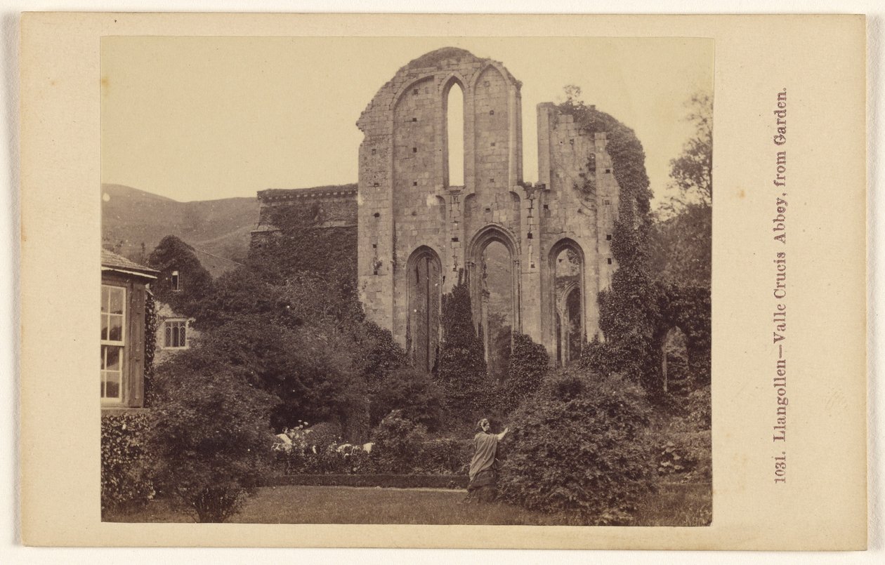 Llangollen - Valle Crucis-klostret, sett från trädgården av Francis Bedford