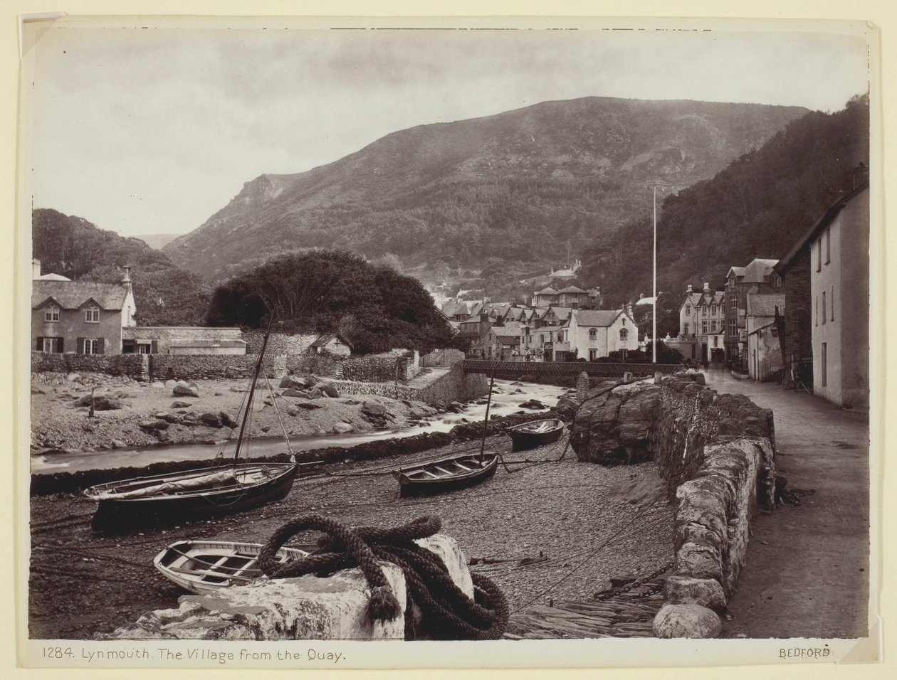 Lynmouth, byn från kajen av Francis Bedford