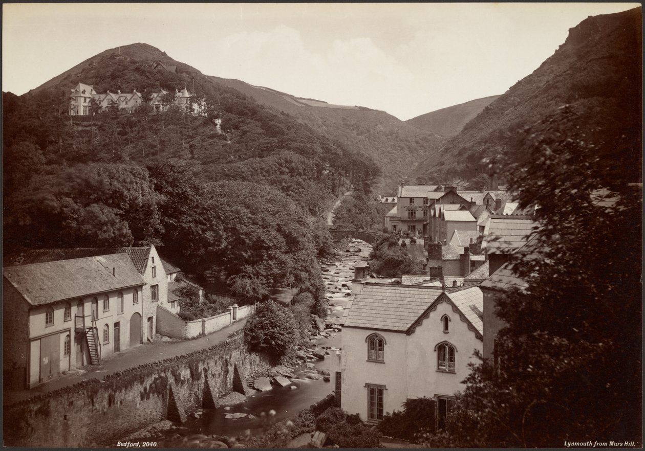 Lynmouth från Mars Hill av Francis Bedford