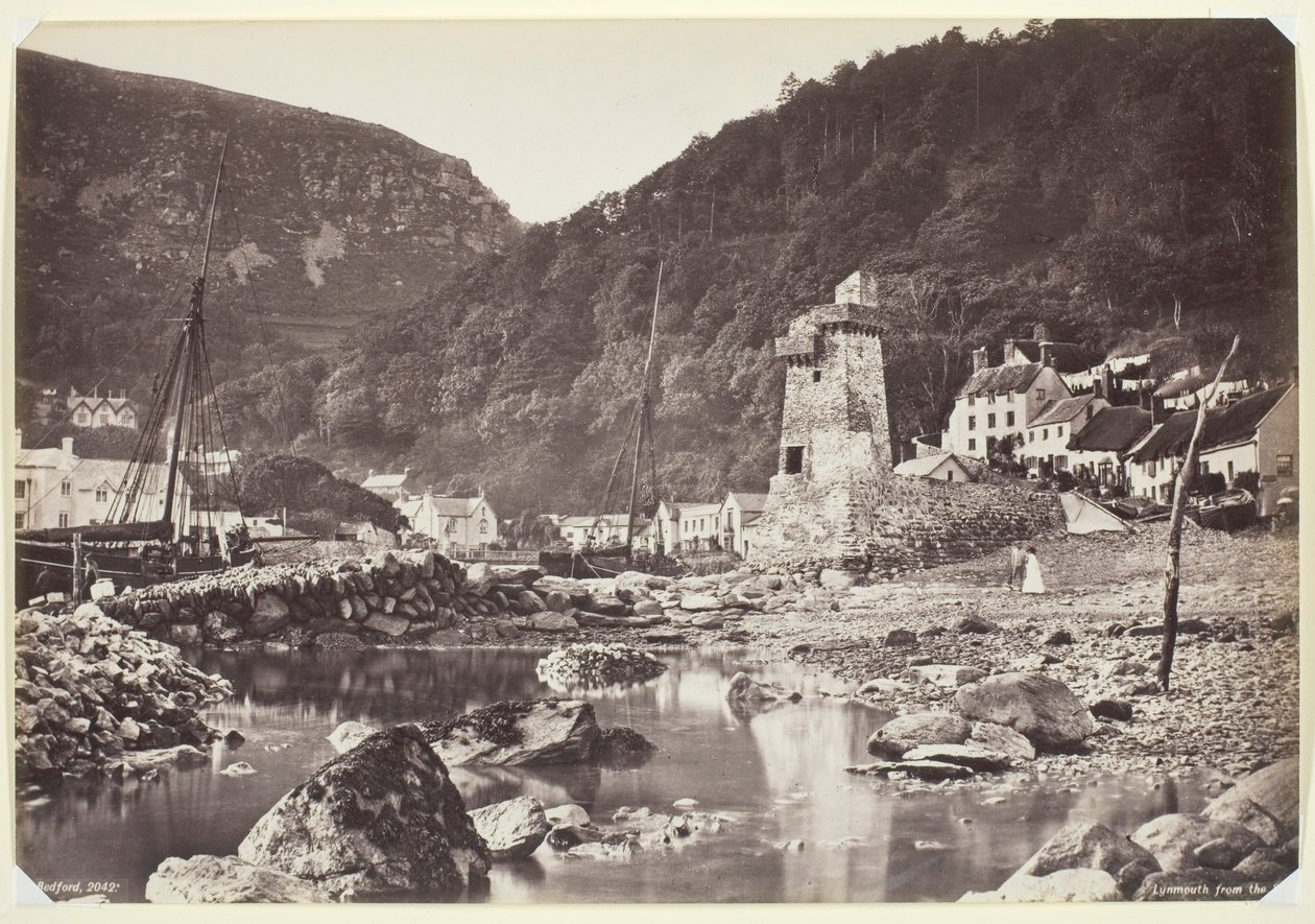 Lynmouth från havet av Francis Bedford