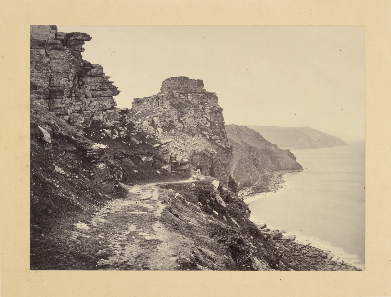 Lynton, Castle Rock, från North Walk av Francis Bedford