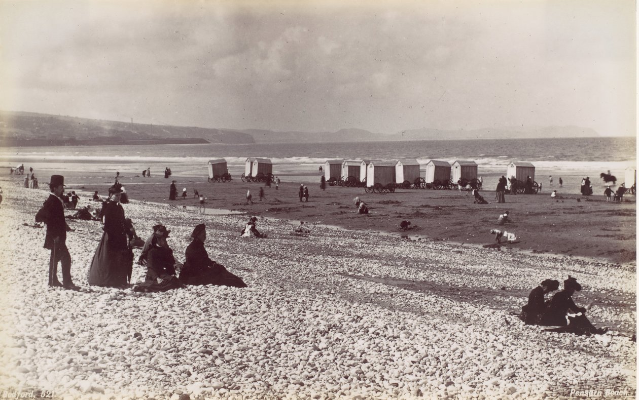 Pensarn Beach, 1870-talet. av Francis Bedford