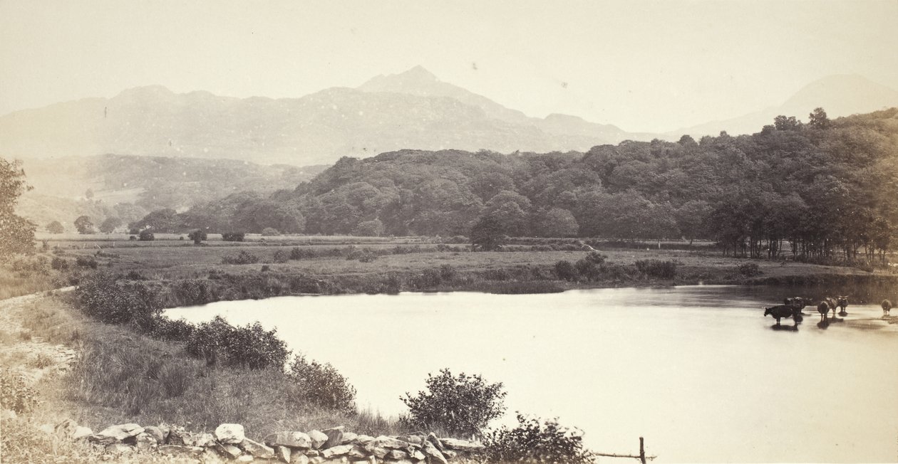 Floden Glaslyn och berg (513) av Francis Bedford