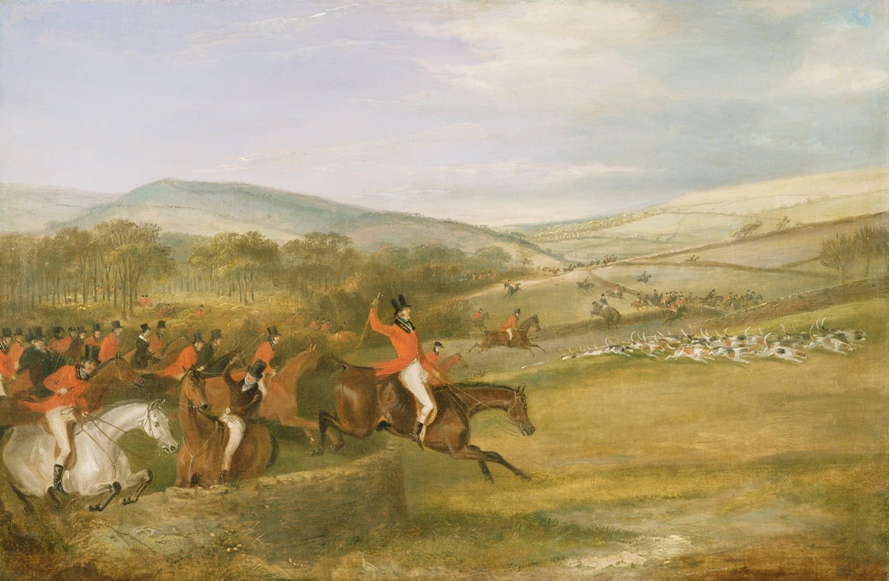 Berkeleyjakten, Full Cry, 1842 av Francis Calcraft Turner