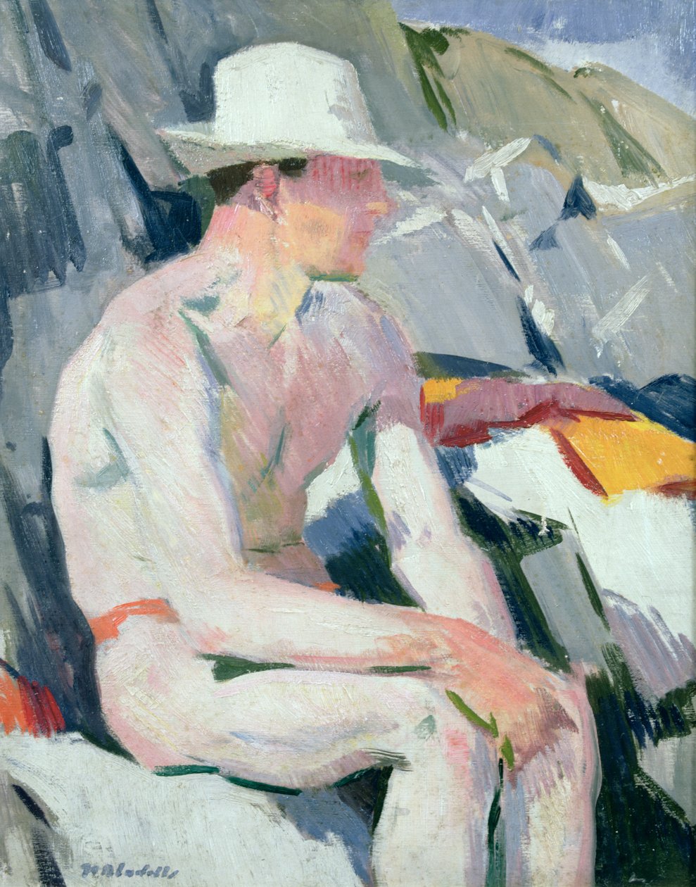 Badar i vit hatt av Francis Campbell Boileau Cadell