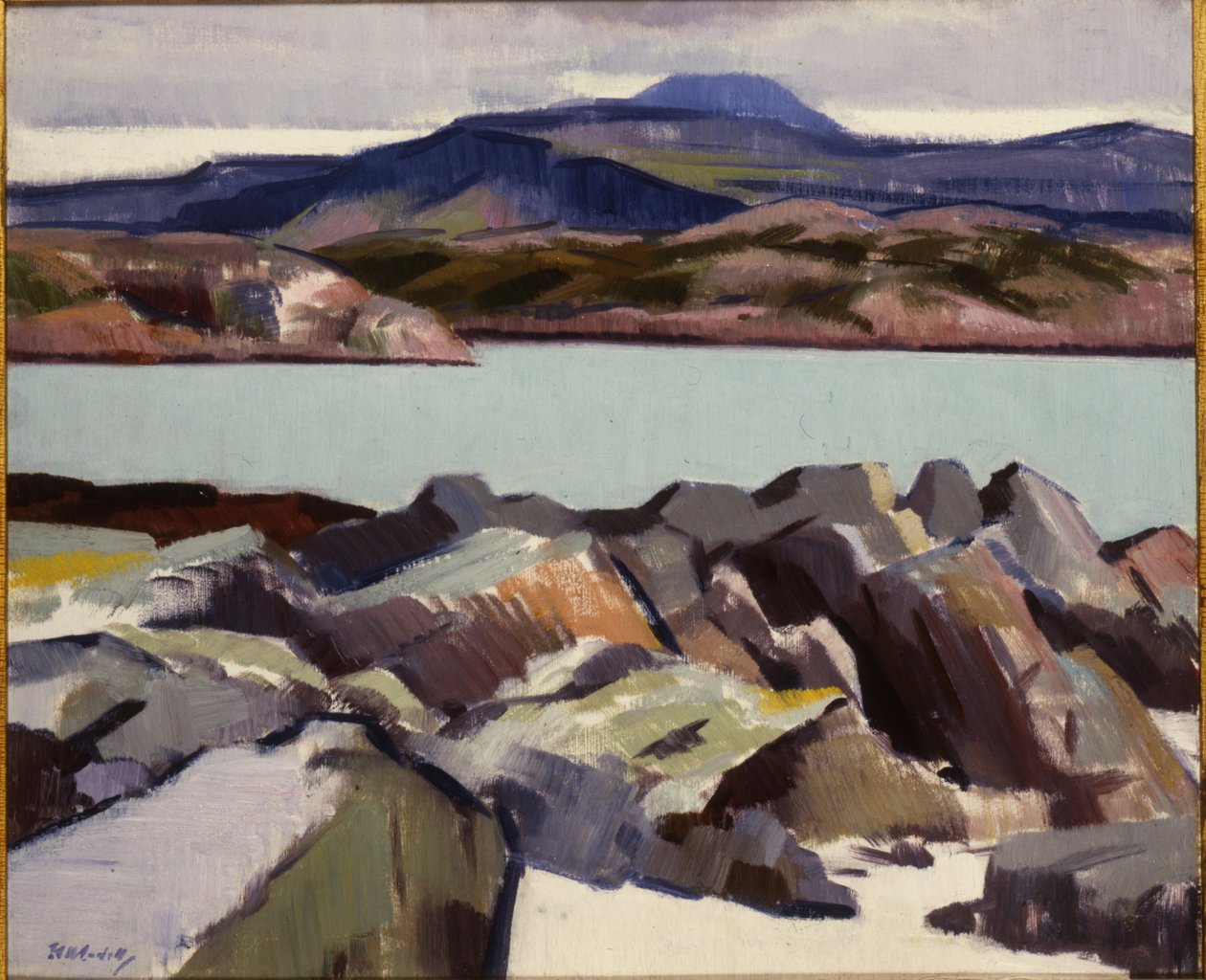 Ben More, från ovan Port Beag na Sligeanach (olja på duk) av Francis Campbell Boileau Cadell