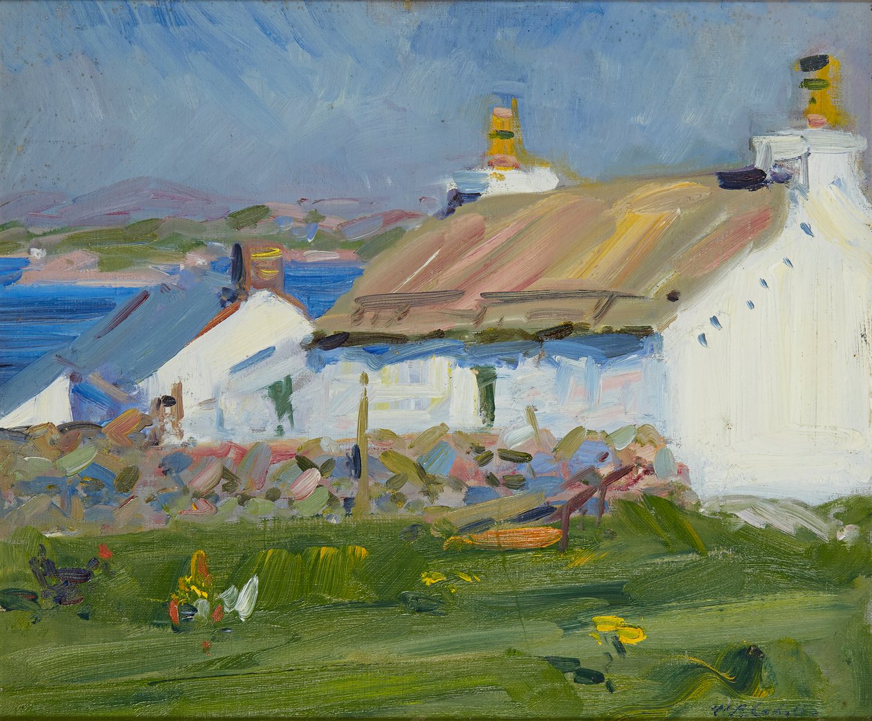 Crofts, Iona (olja ombord) av Francis Campbell Boileau Cadell