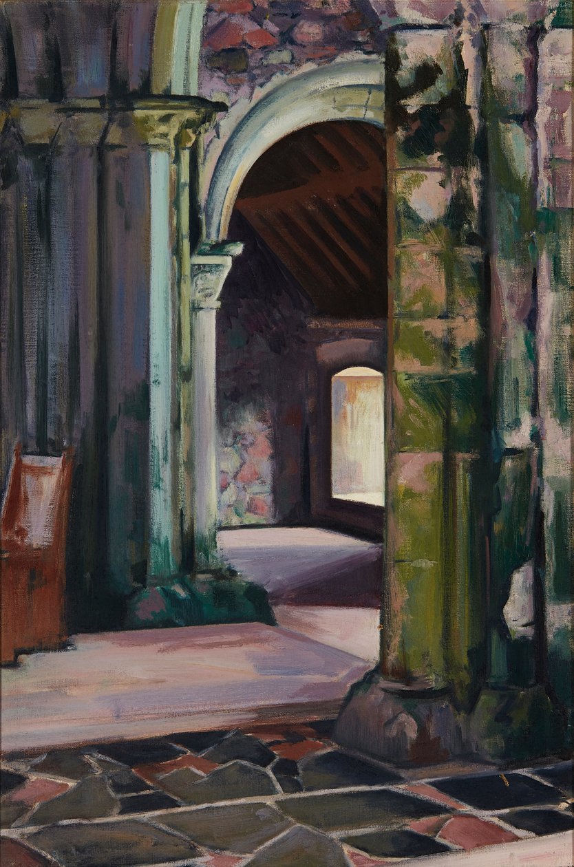 Iona Abbey, Interiör (olja på duk) av Francis Campbell Boileau Cadell