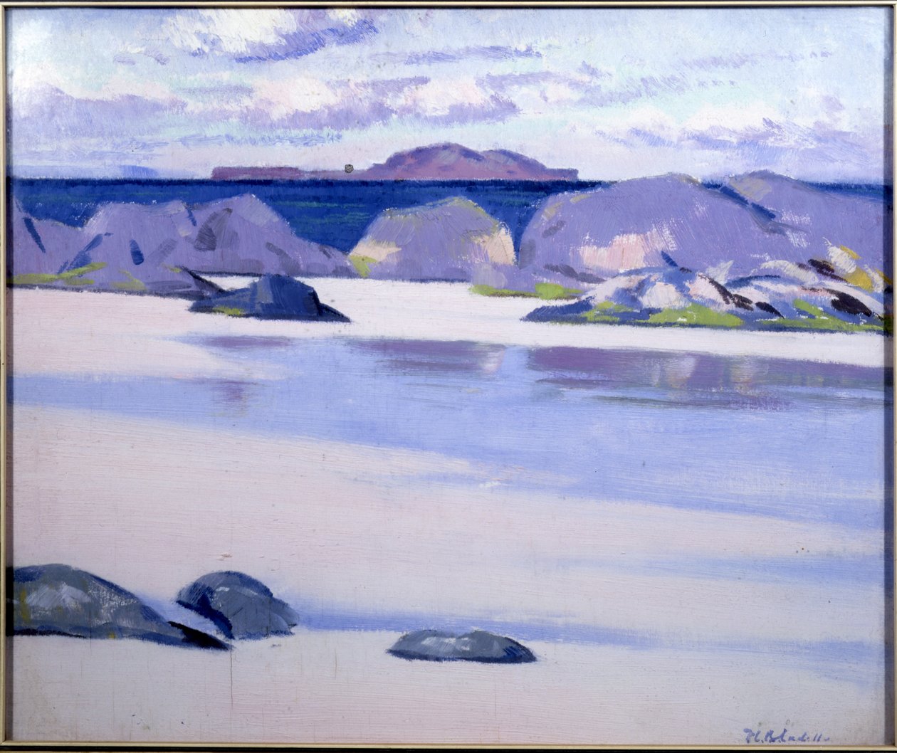 Lågvatten, Iona, tittar mot holländarens mössa, Lunga (olja på duk) av Francis Campbell Boileau Cadell