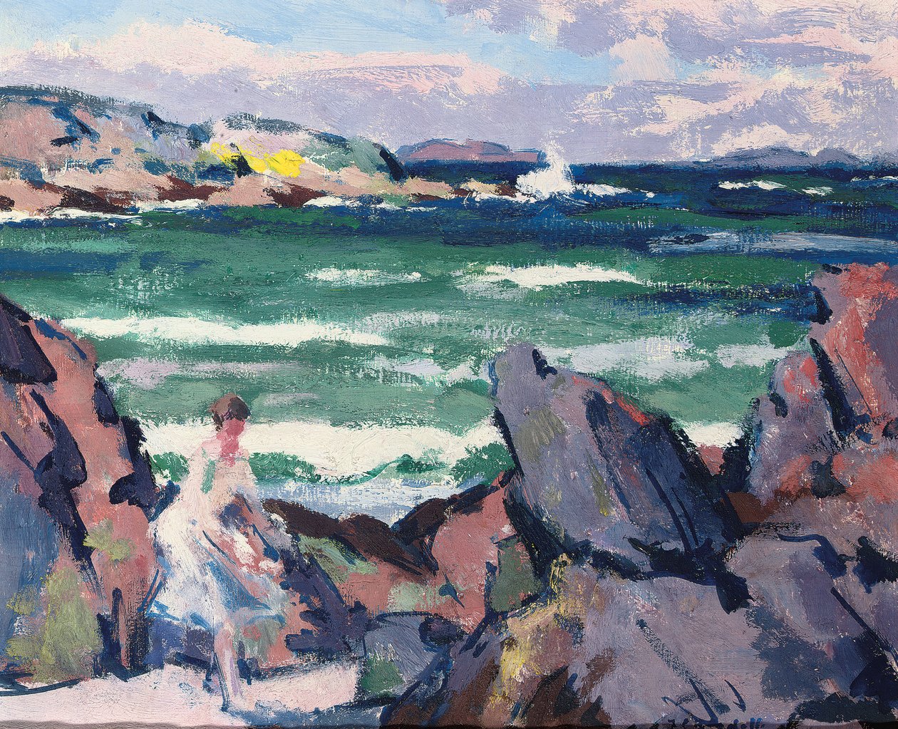 North Wind, Iona (Badaren) (olja på panel) av Francis Campbell Boileau Cadell
