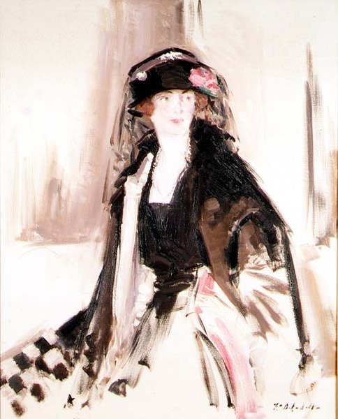 Porträtt av Lady Lavery av Francis Campbell Boileau Cadell