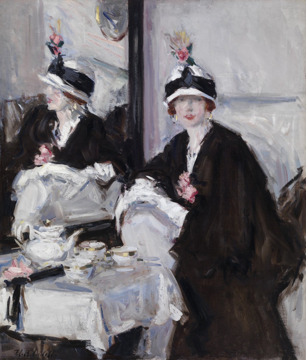 Reflektioner (olja på duk) av Francis Campbell Boileau Cadell
