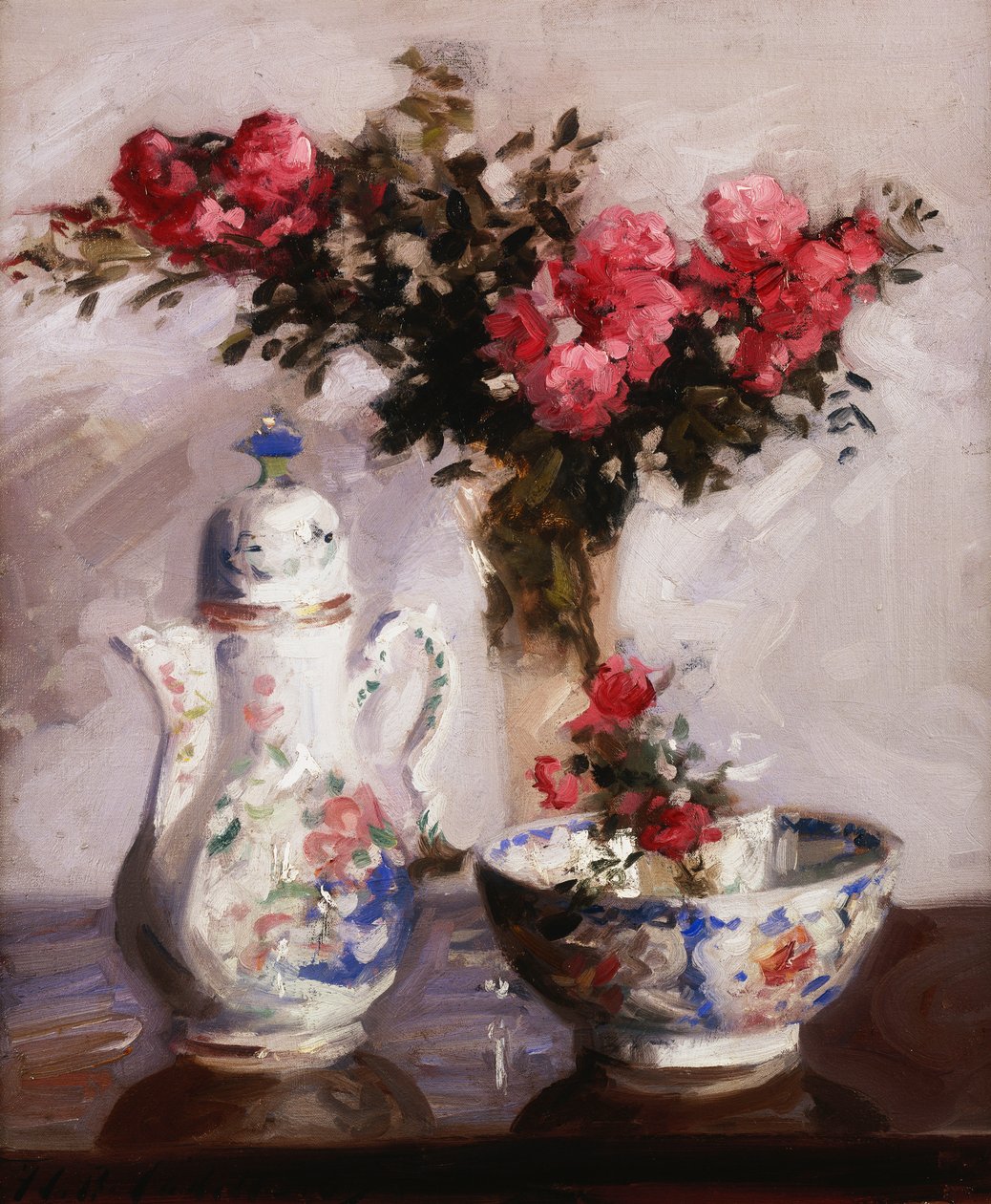 Famille Rose kaffekanna av Francis Campbell Boileau Cadell