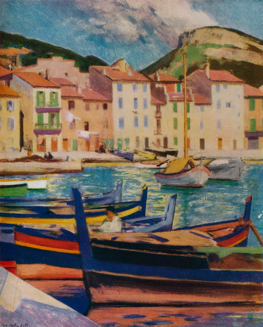 Hamnen, Cassis, c1924 1932 av Francis Campbell Boileau Cadell