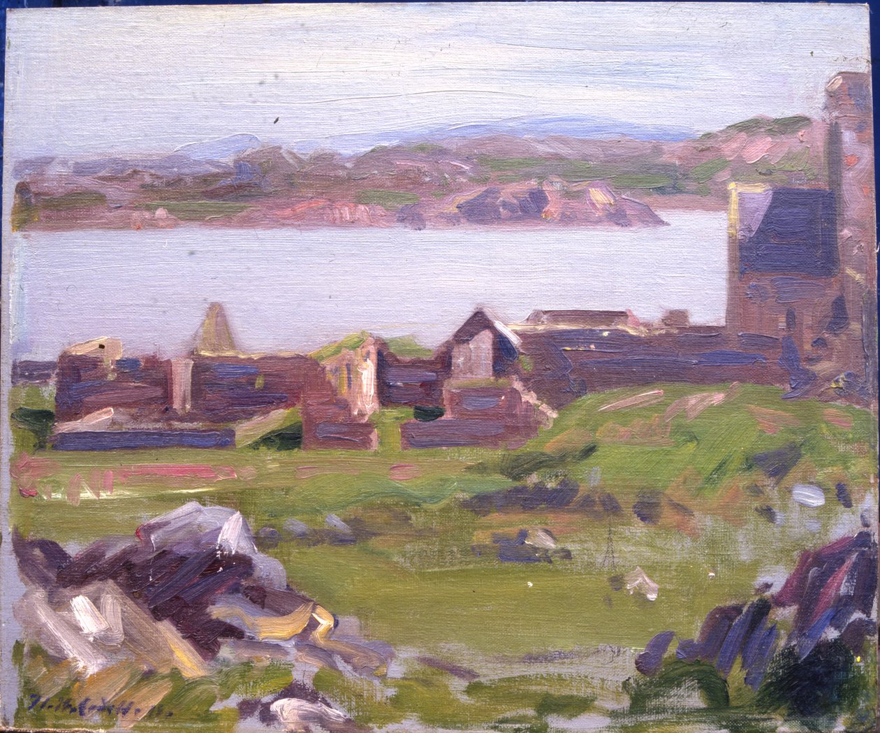 The Ruins of Iona Abbey (olja på duk) av Francis Campbell Boileau Cadell