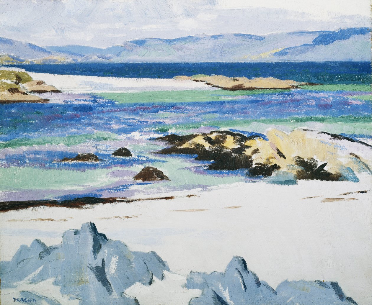 The Sound of Mull från Iona, ca. 1932 (olja ombord) av Francis Campbell Boileau Cadell