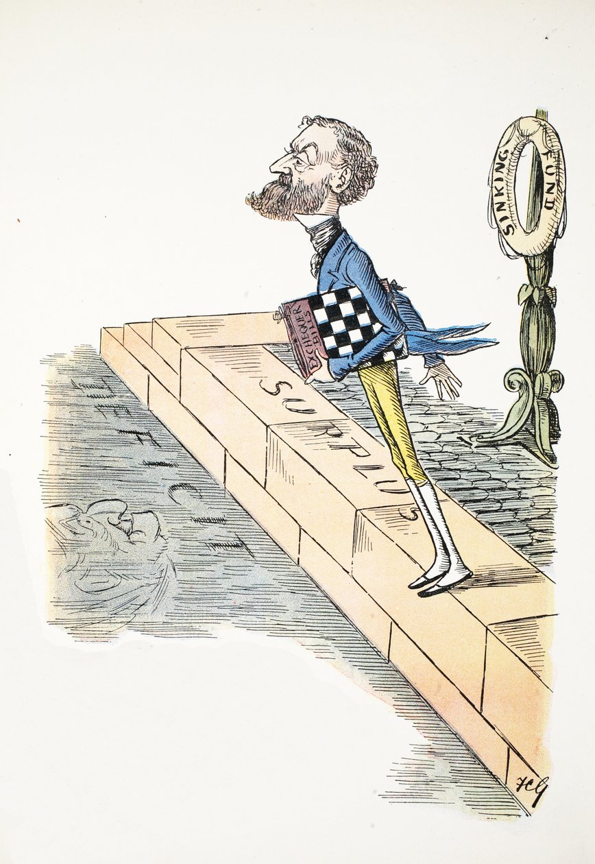 F i vers av Harold Begbie (1871-1929), illustration från The Struwwelpeter Alphabet, vers av Harold Begbie (1871-1929) av Francis Carruthers Gould