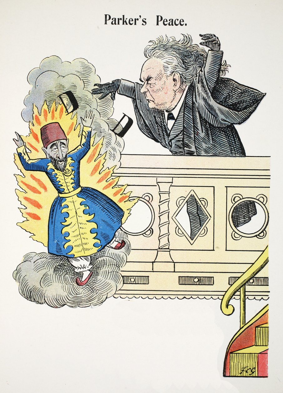 Parkers fred, illustration från The Struwwelpeter Alphabet, vers av Harold Begbie (1871–1929) av Francis Carruthers Gould