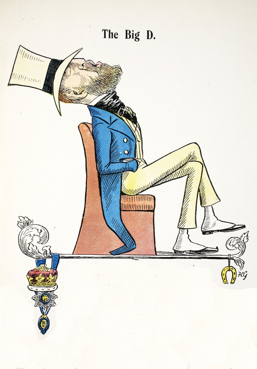 The Big D, illustration från The Struwwelpeter Alphabet, vers av Harold Begbie (1871–1929) av Francis Carruthers Gould