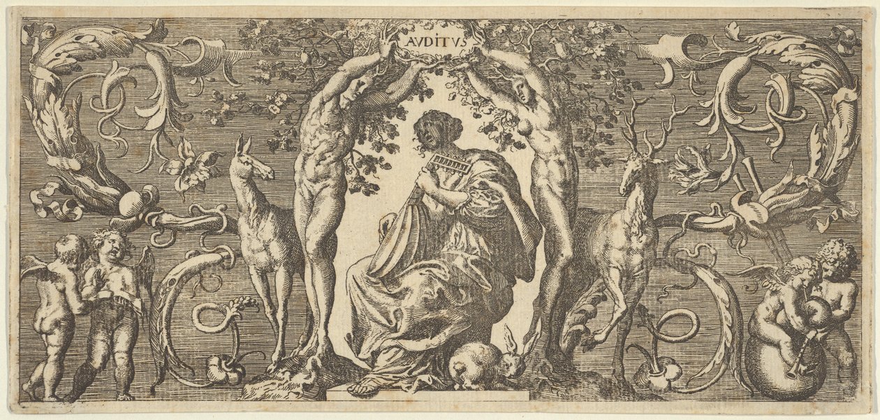 Hörsel Hörsel, från Five Senses Five Senses, ca. 1655 av Francis Cleyn