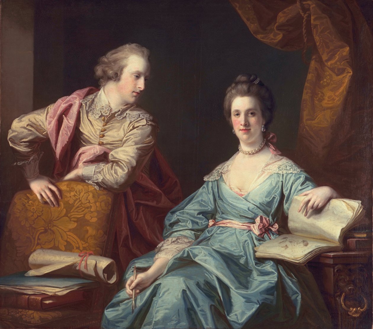 Isabel och Thomas Crathorne, 1767 av Francis Cotes