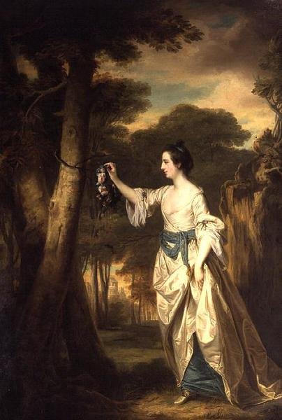 Mary Colby som Emma (olja på duk) av Francis Cotes