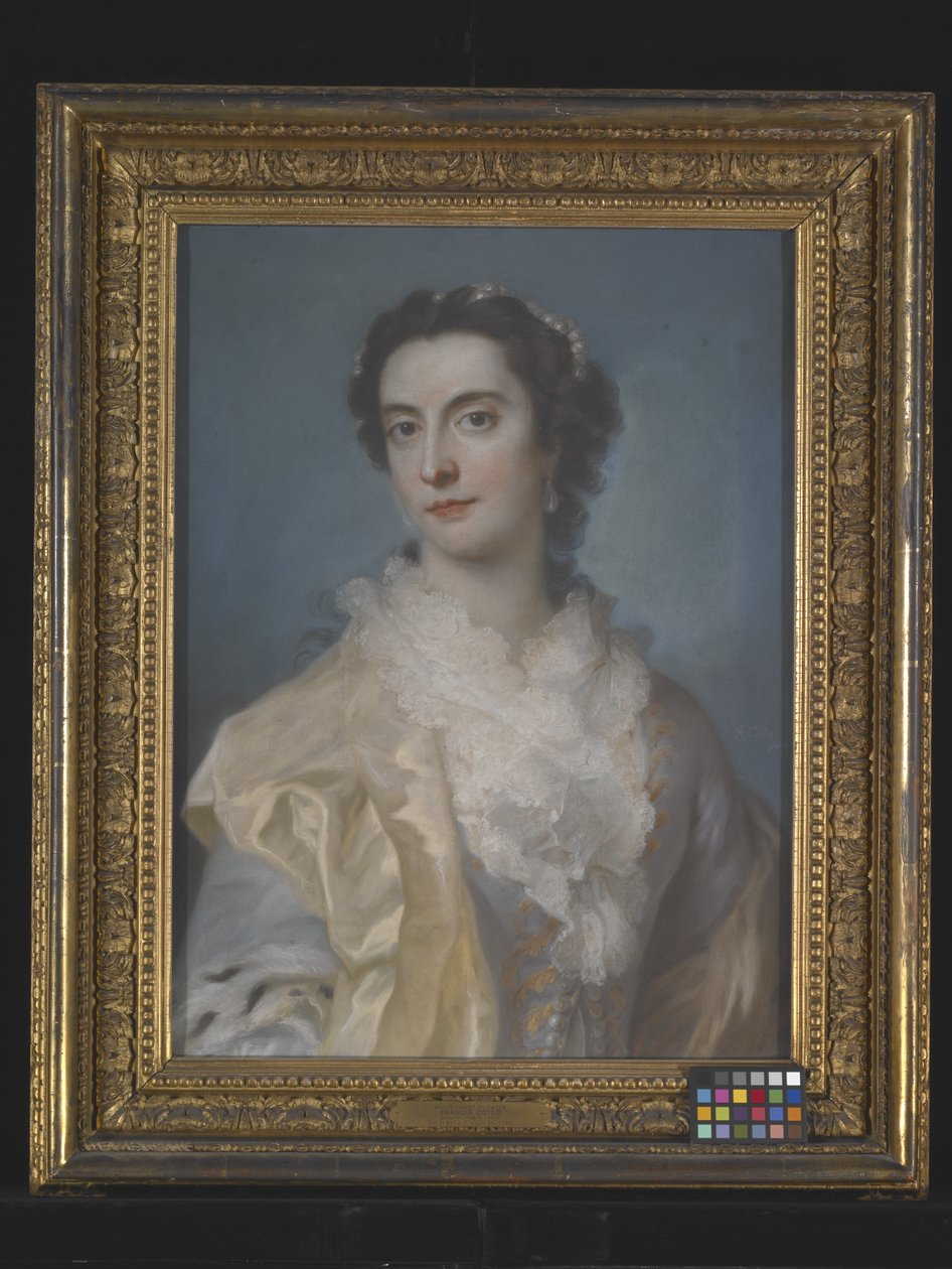 Portrait Of A Lady, okänt datum (pastell på papper, monterad) av Francis Cotes