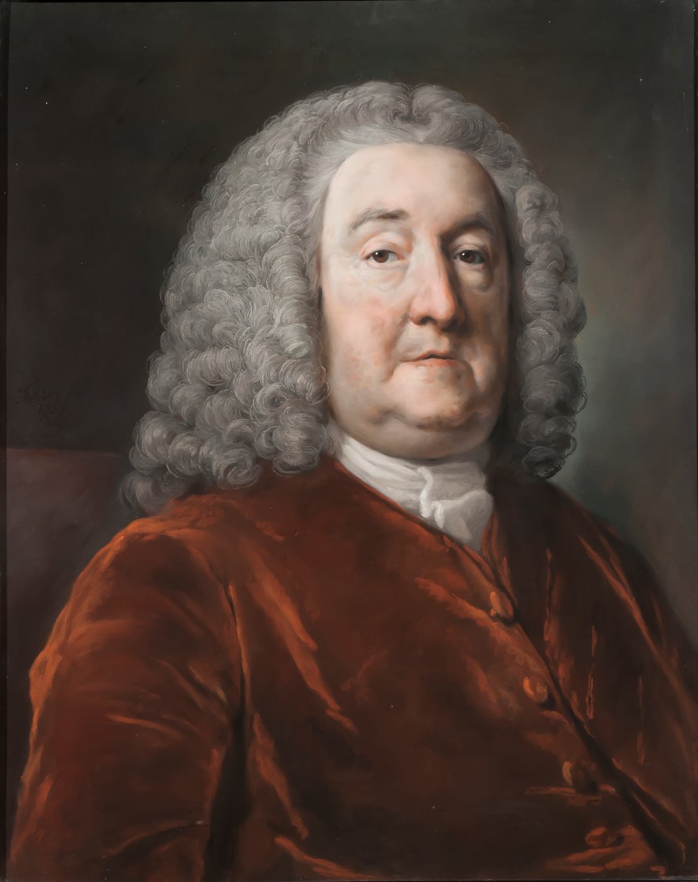 Porträtt av Sir Edward Hulse, 1st Baronet, 1757 (pastellfärgad på papper) av Francis Cotes