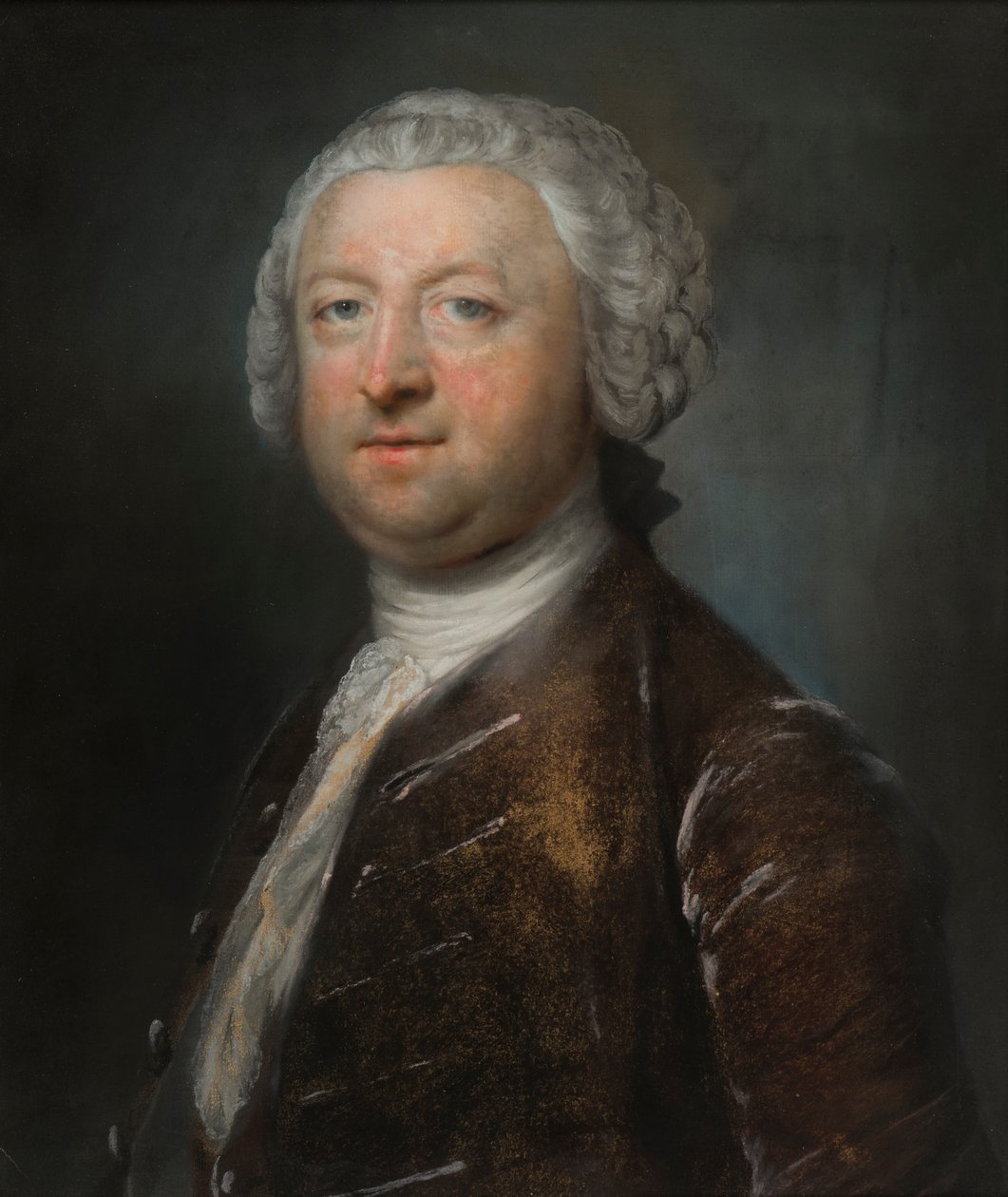 Porträtt av Sir Orlando Bridgeman 4th Bt, ca 1750-65 (pastell på papper) av Francis Cotes
