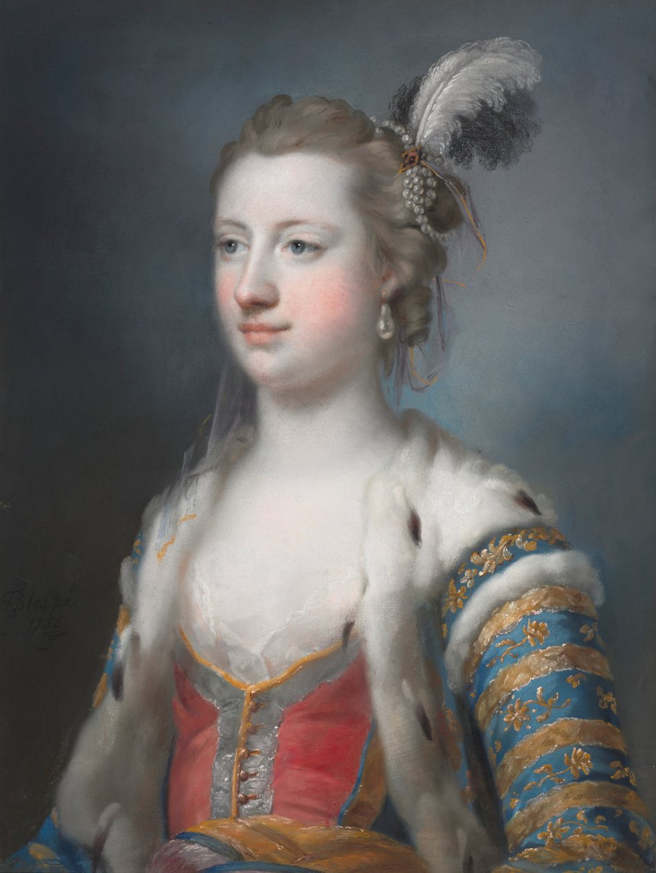 The Right Honorable Lady Mary Radcliffe 1732-1798, fru till Francis Eyre, Esq., 1755. av Francis Cotes