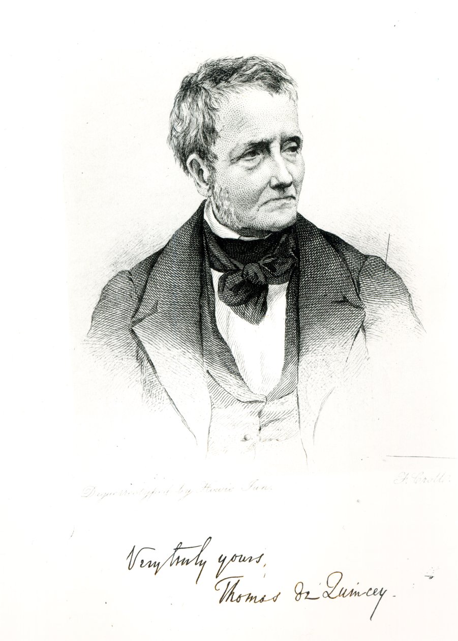 Thomas de Quincey (1785-1859), från ett daguerreotypfotografi av Howie av Francis Croll