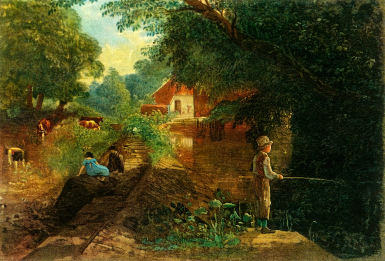 "A Young Fisherman in Stapleton Glen", början av mitten av 1800-talet, 1946. av Francis Danby