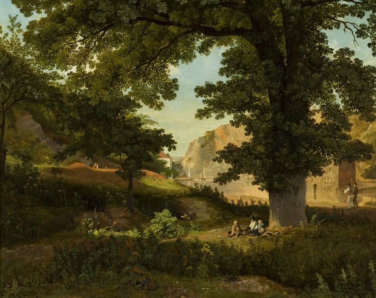 Clifton Rocks från Rownham Fields, ca 1821 (olja på panel) av Francis Danby