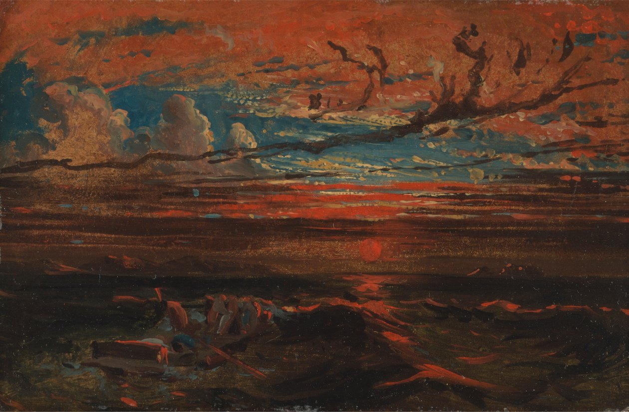 Solnedgång på havet efter en storm av Francis Danby