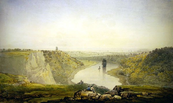 Avon Gorge (akvarell på papper) av Francis Danby