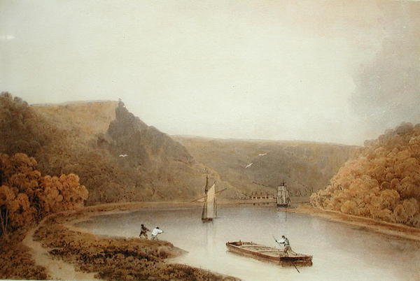 Avon Gorge nära Bristol (akvarell på papper) av Francis Danby
