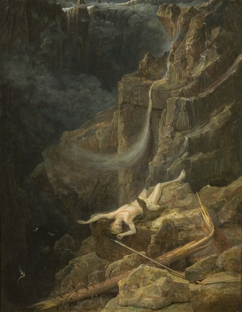 The Precipice, ca 1827 (olja på panel) av Francis Danby