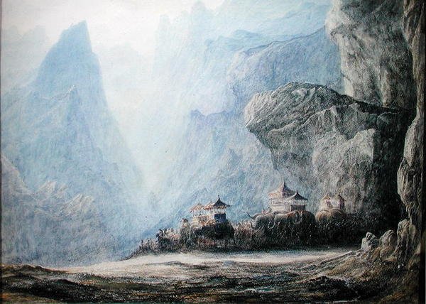 Processionen av Cristina (akvarell på papper) av Francis Danby