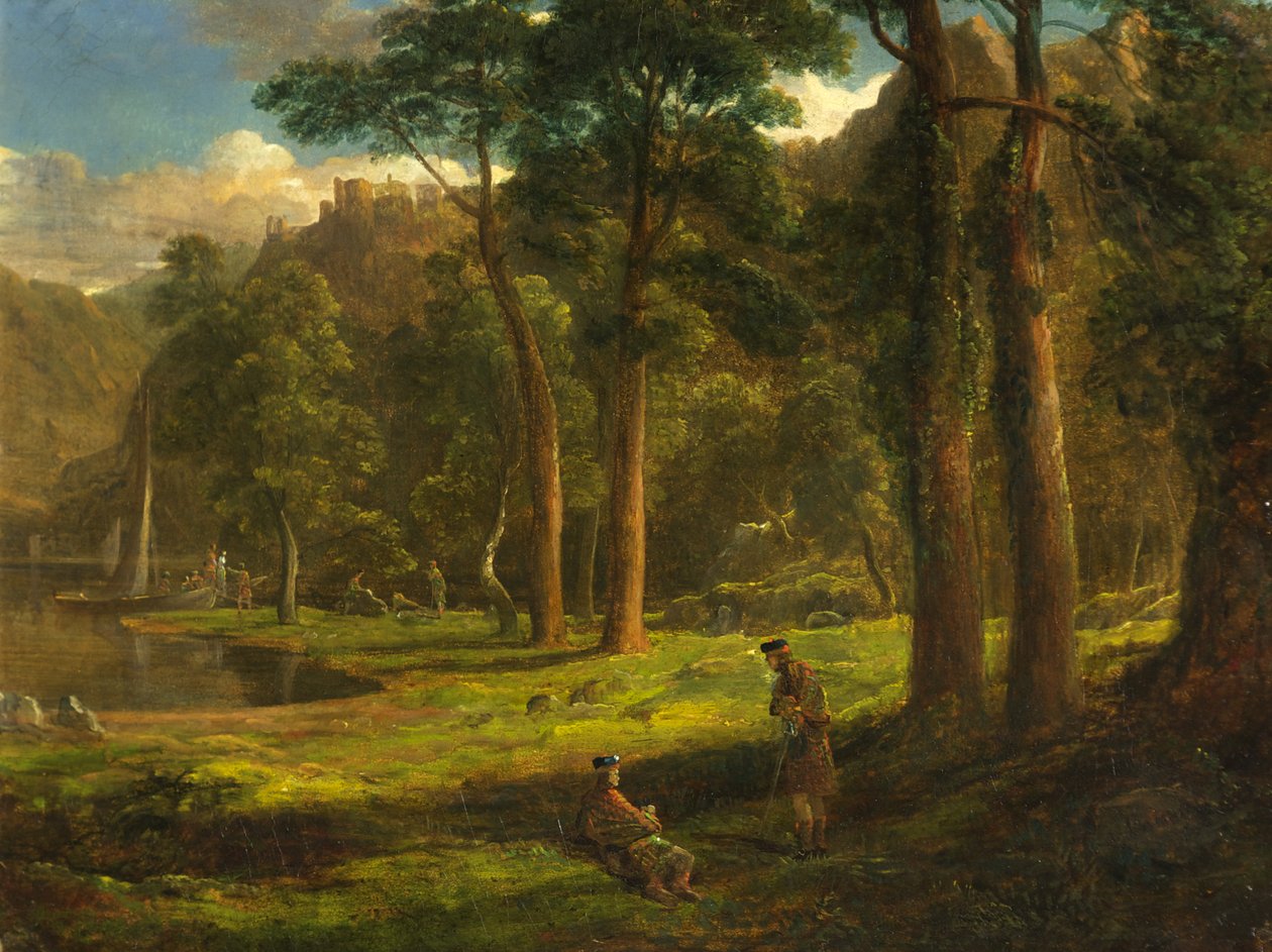 Warriors Reposing in a Mountain Glen, ca 1824 (olja på massakartong) av Francis Danby