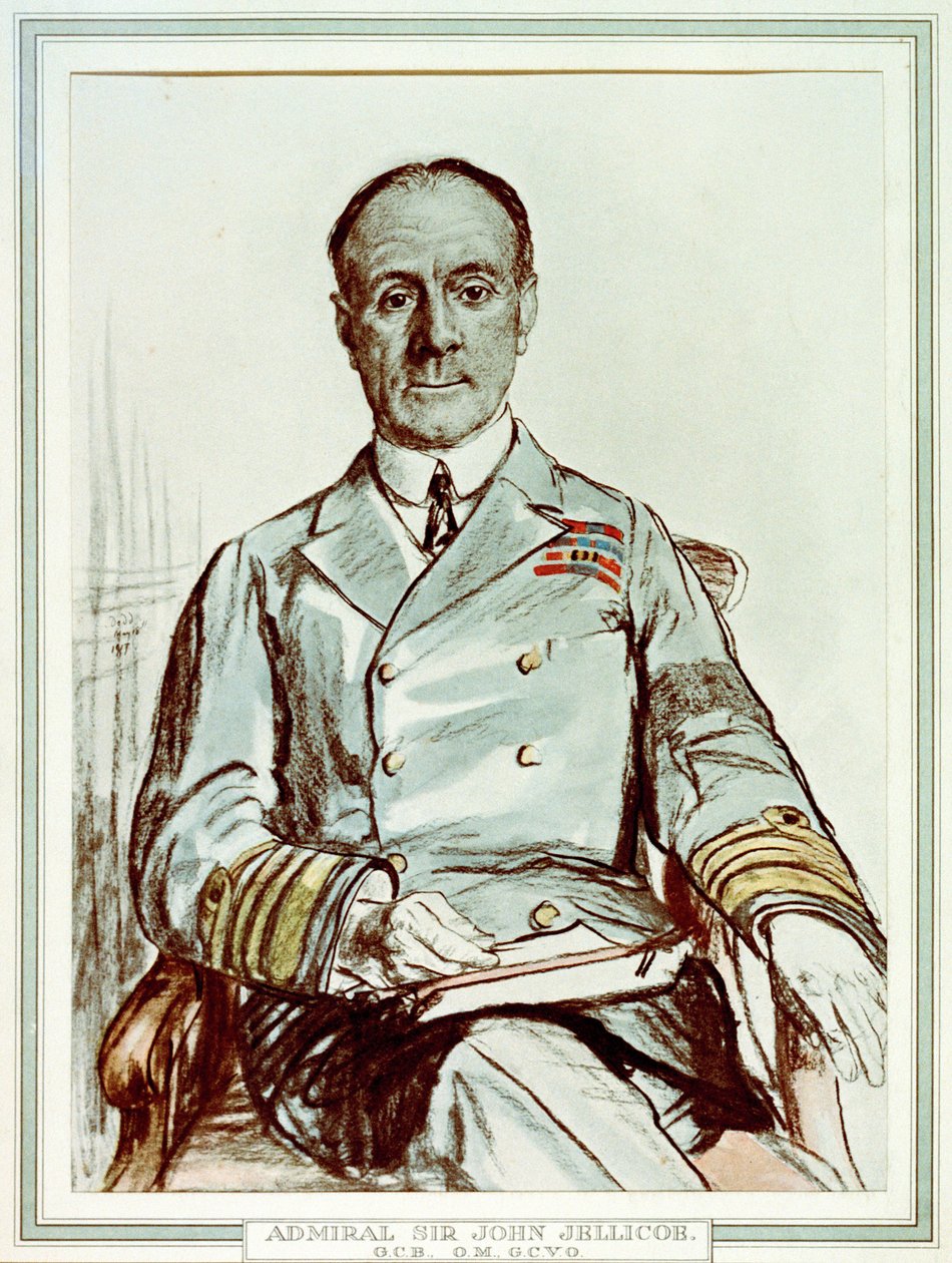 Amiral Sir John Jellicoe, G.C.B., O.M., G.C.V.O. (1859-1935) av Francis Dodd