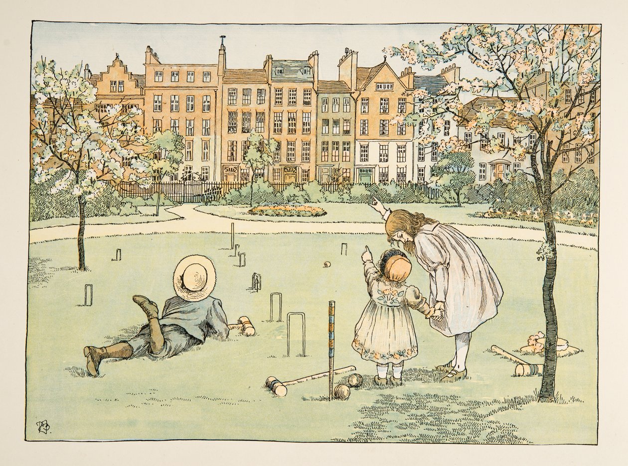 The Chimney Sweep, från Four and Twenty Toilers, pub. 1900 (färglitografi) av Francis Donkin Bedford