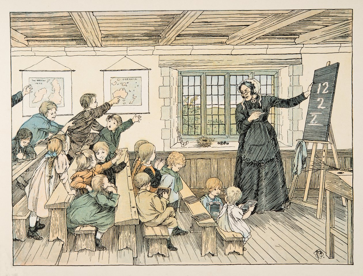 The Dame, från Four and Twenty Toilers, publ. 1900 (färglitografi) av Francis Donkin Bedford
