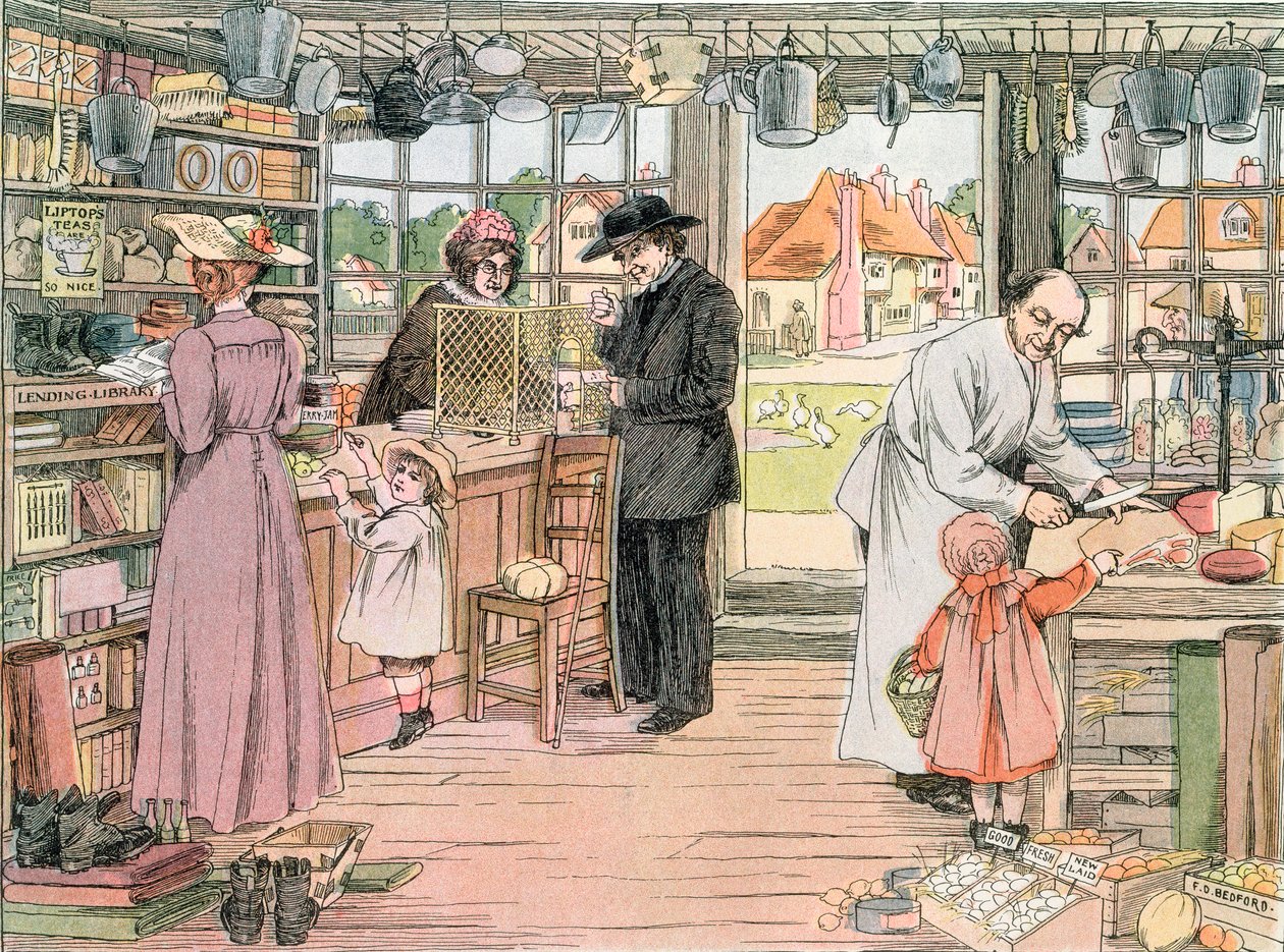 The General Store, 1899. Ur The Book of Shops, 1899 av Francis Donkin Bedford