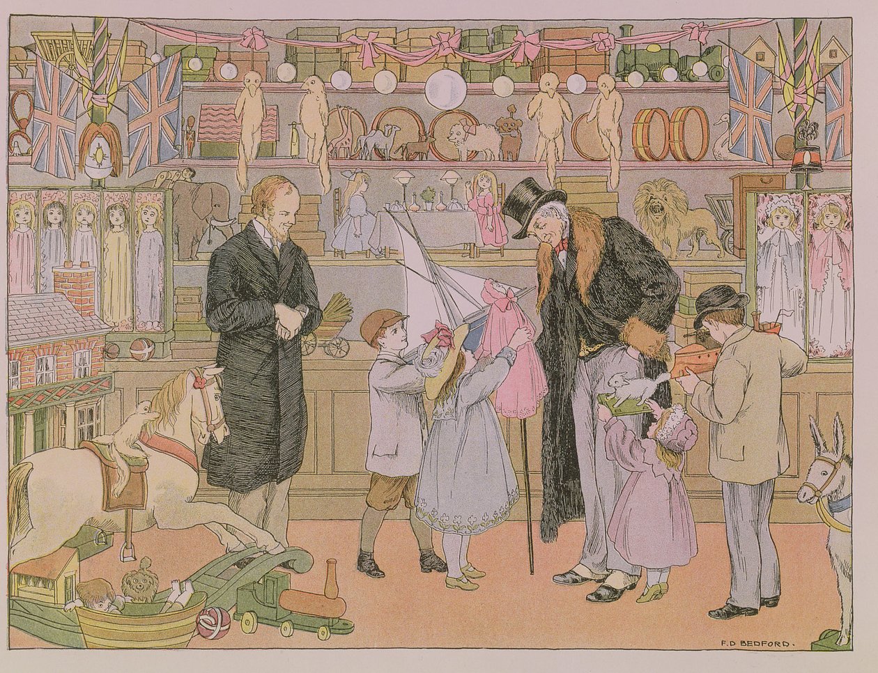 Leksaksaffären, från "Butikernas bok av Francis Donkin Bedford