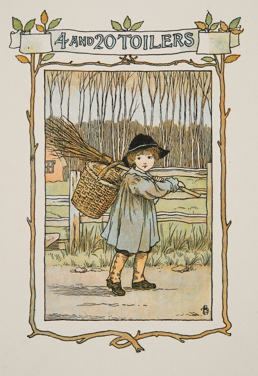 Vinjett från Four and Twenty Toilers, publ. 1900 (färglitografi) av Francis Donkin Bedford