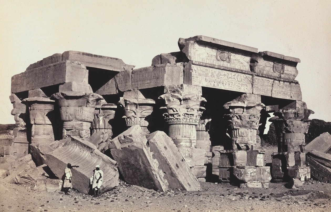 "Egypten och Palestina": ruinerna av templet Sobek och Haroeri från Kom Ombo, övre Egypten av Francis Frith