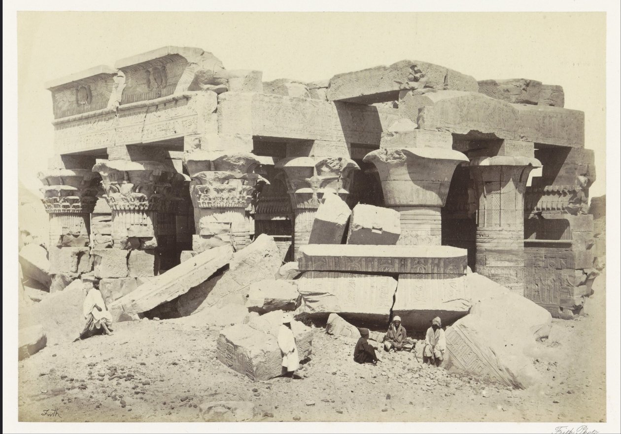 Utsikt över templet Kom Ombo Kom Ombo. NearView. (titel på objekt) av Francis Frith